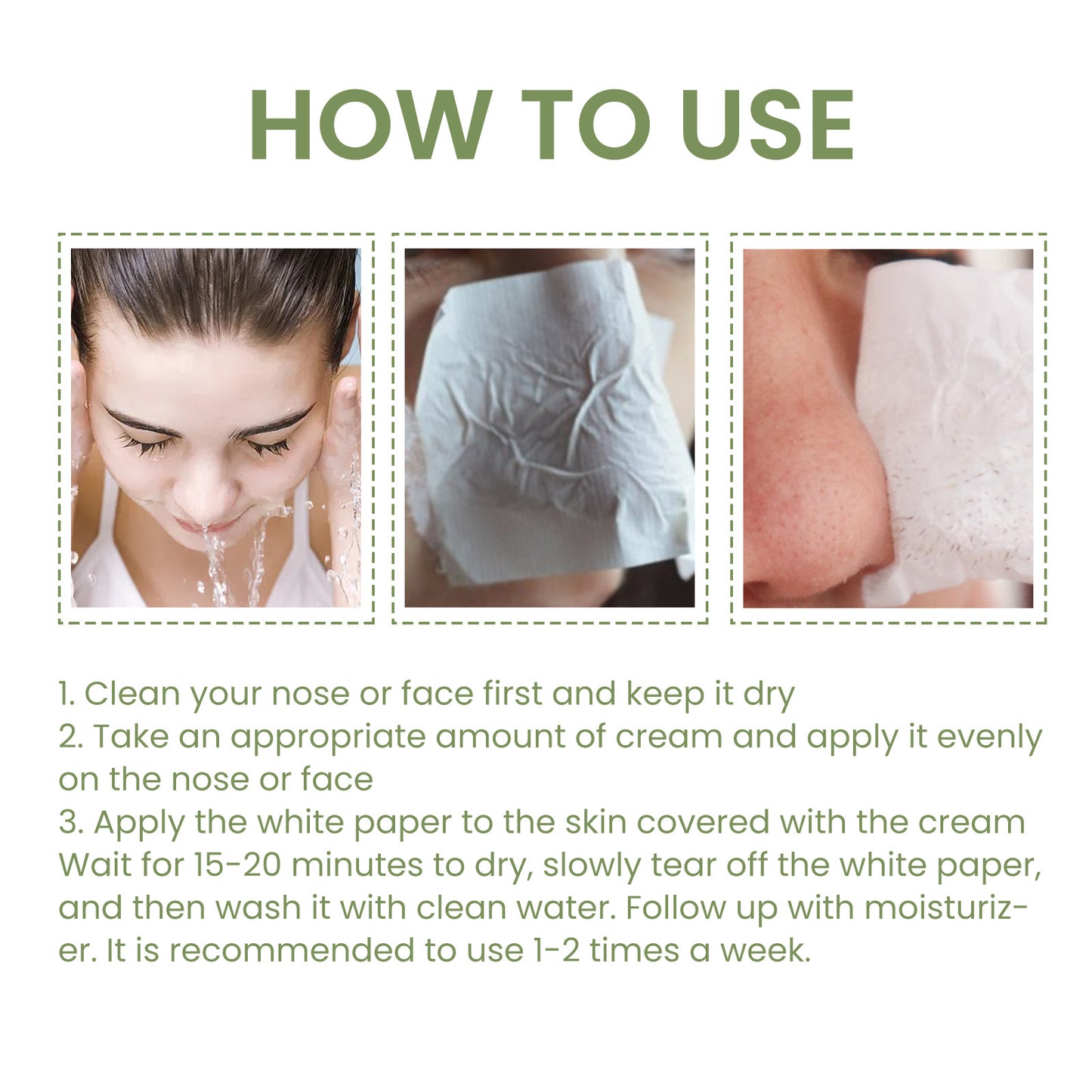 US Local Blackhead Remover Tools -15g Blackhead Creamwith 40Pcs Blackhead Pore Strips