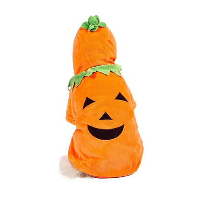 US Local Dog Hoodie Cute Funny Halloween Style Pumpkin Cosplay Costume Warm Puppy Fleece Clothes