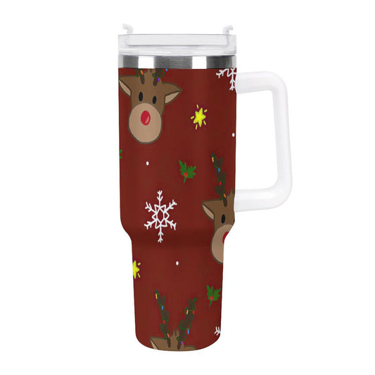 POD US Local Tumbler 40oz Large Capacity Car Cup Christmas Elk Style
