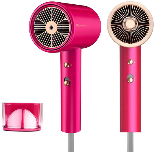 USA Local Water Ionic Hair Dryer, 1800W Blow Dryer With Magnetic Nozzle 2 Speed And 3 Heat Settings Powerful Low Noise Fast Drying Travel Hair Dryer For Home Travel