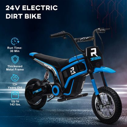 US Local 24V 350W Electric Dirt Bike Up to 15 MPH w/ Twist Grip Throttle