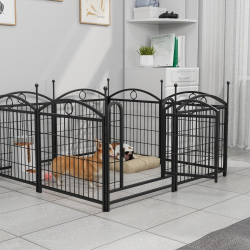 US Local Dog Playpen Indoor 24 Inch 8 Panel Metal Dog Playpen