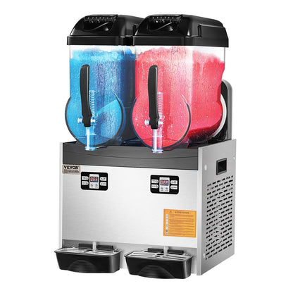 US Local 12Lx2 Tank Commercial Slushy Machine Margarita Smoothie Drink Maker