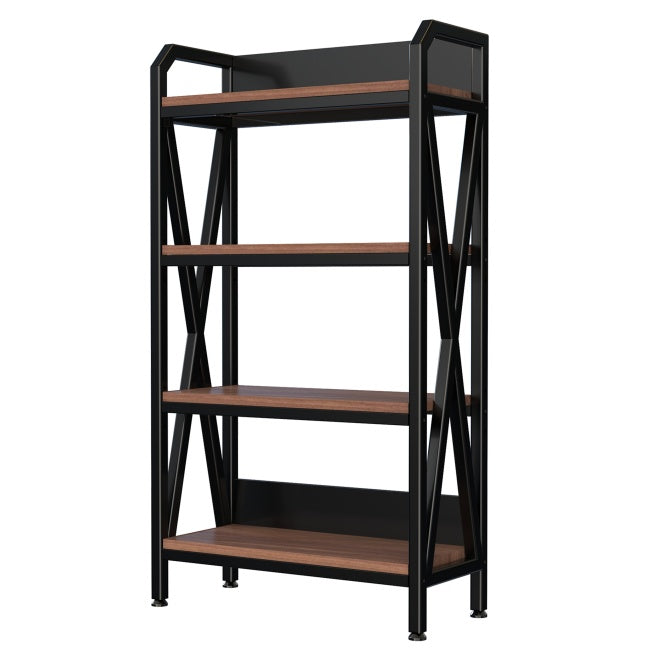 US Local 56.30'' Bakers Rack 4-Level Storage Shelves Metal And Wooden Kitchen Shelves, Kitchen Organizers And Storage, For Garage, Pantry, Bathroom, Closet ,33.50'' Length