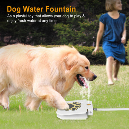 US Local 1Pc Dog Water Fountain Outdoor Dog Pet Water Dispenser Step-on Activated Sprinkler With Interactive Paw Pedal Valve For Drinking Water