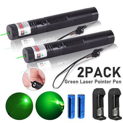 US Local 9900Mile Strong Green Laser Pointer Pen Light Visible Beam Lazer Torch 532nm USB Rechargeable Flashlight