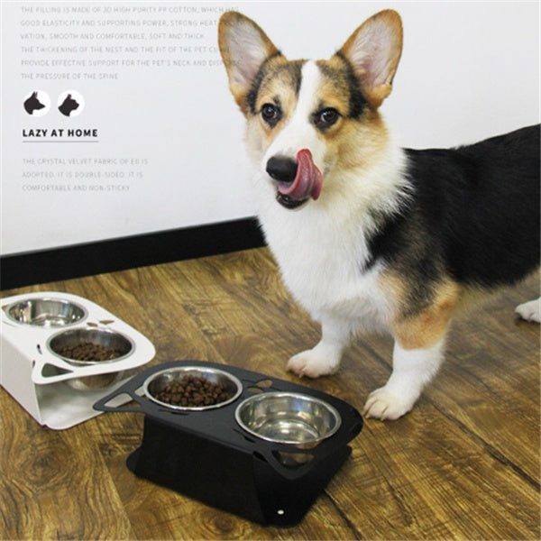 US Local Anti-falling Cat Dog Feeding Water Bowl