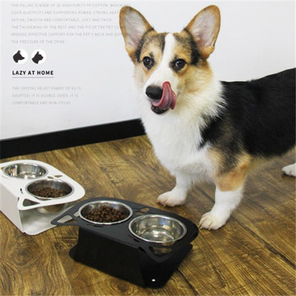 US Local Anti-falling Cat Dog Feeding Water Bowl