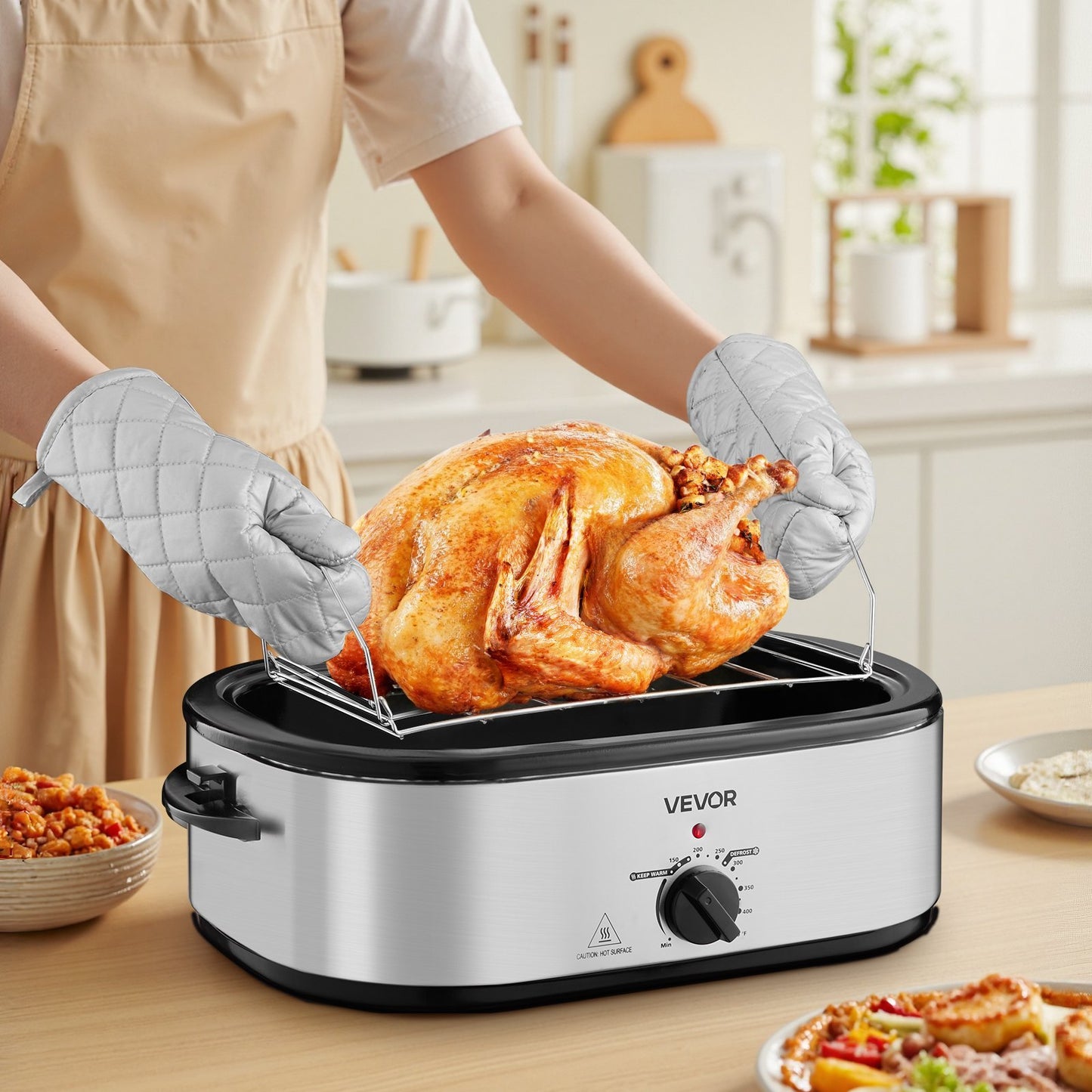 US Local Electric Roaster Oven 20QT Electric Roasting Pan With Self-Basting Lid