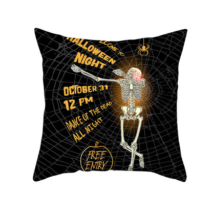 40 Style Halloween Pillowcase Pumpkin Letter Fly Velvet Pillow Cushion Cover