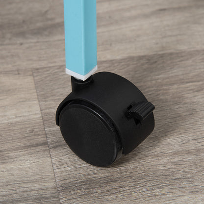 US Local 55inch 2 In 1 Bird Cage Aviary Parakeet House For Finches, Budgies With Wheels, Light Blue