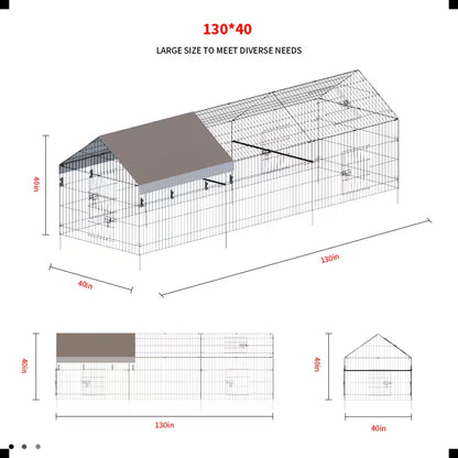 US Local Poultry Farming Outdoor Metal Chicken Coop