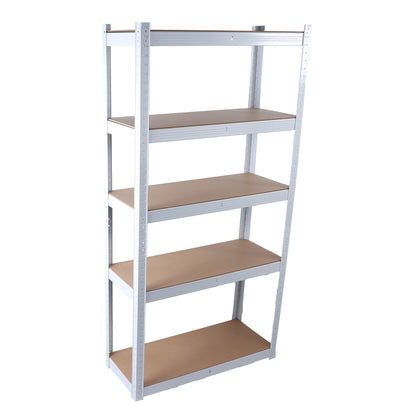 US Local 5 Layers Laminated White Metal Shelving Unit Adjustable Garage Storage Utility Rack Heavy Duty Shelf