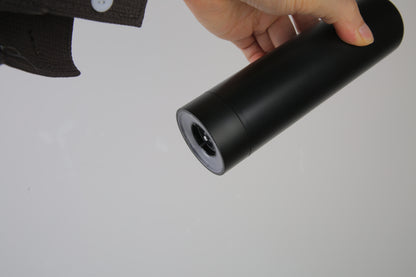 US Local 1Pc  Electric Pepper Grinder USB Rechargeable Pepper Mill Automatic Salt Grinder With 6 Adjustable Coarseness LED Light 110ML Container One Hand Operation For Kitchen Essential