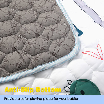 US Local 1Pc 71x59IN Or 50X50IN Baby Play Mat Non-Slip Baby Crawling Mat Foldable Playpen Mat Machine Washable For Newborns Infants Babies Toddlers