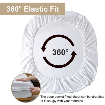 US Local 4 Pcs Of Forest Mushroom Natural Style Printed Series Beds, 1 Bedsheet, 1 Bed Sheet, And 2 Pillowcases Bedding, Suitable For All Seasons