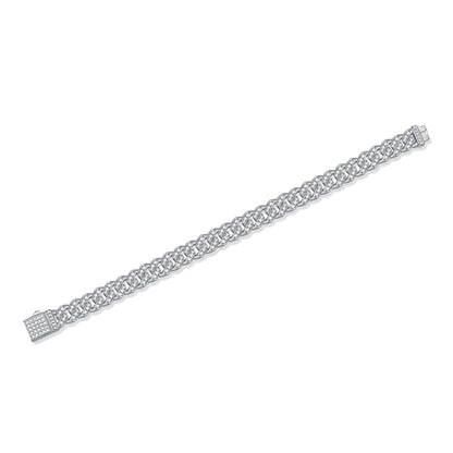 The Light Of Faith Luxury Fashion Mossan Diamond S925 Silver Bracelet