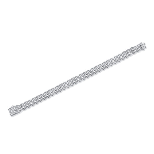 The Light Of Faith Luxury Fashion Mossan Diamond S925 Silver Bracelet