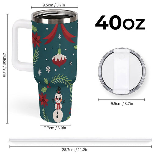 POD US Local Tumbler 40oz Large Capacity Car Cup Christmas Snowman Gift