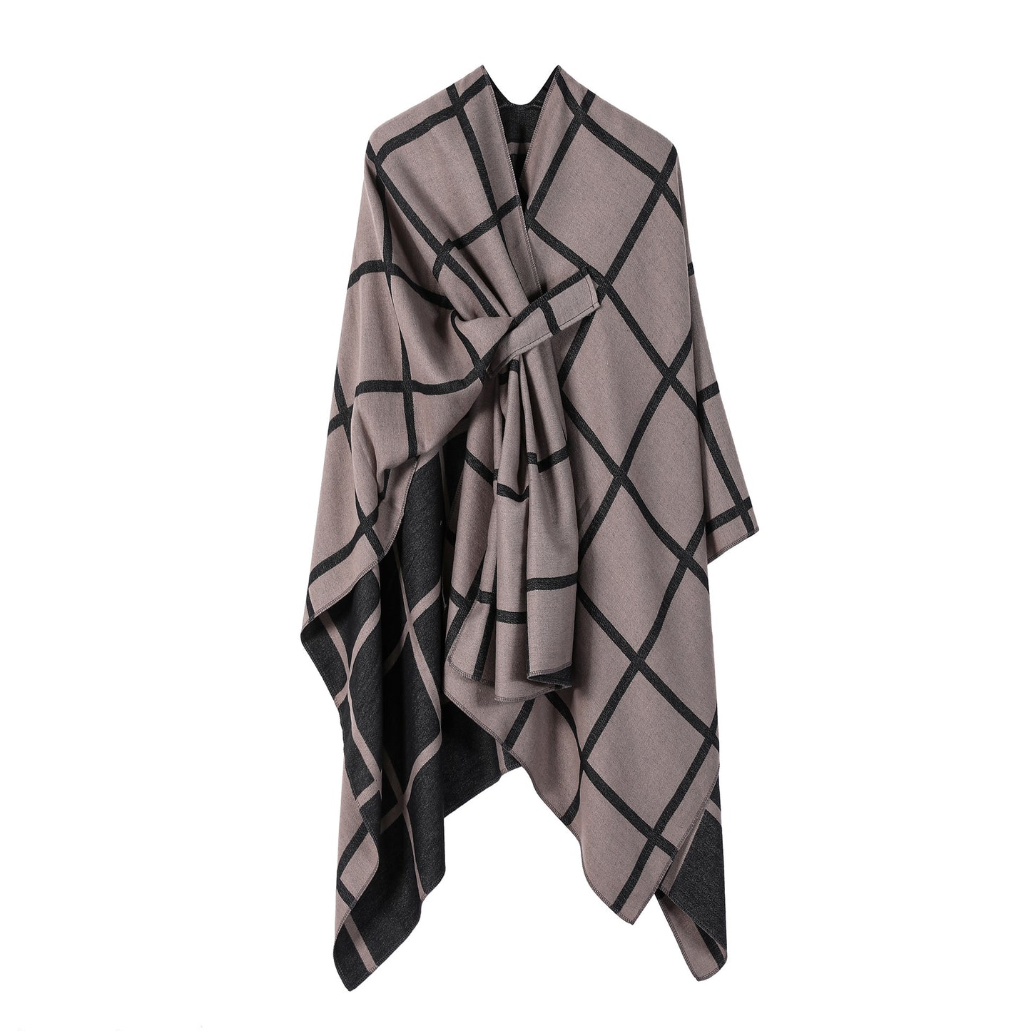 US Local Women's Fashion Gingham Check Warm Scarf