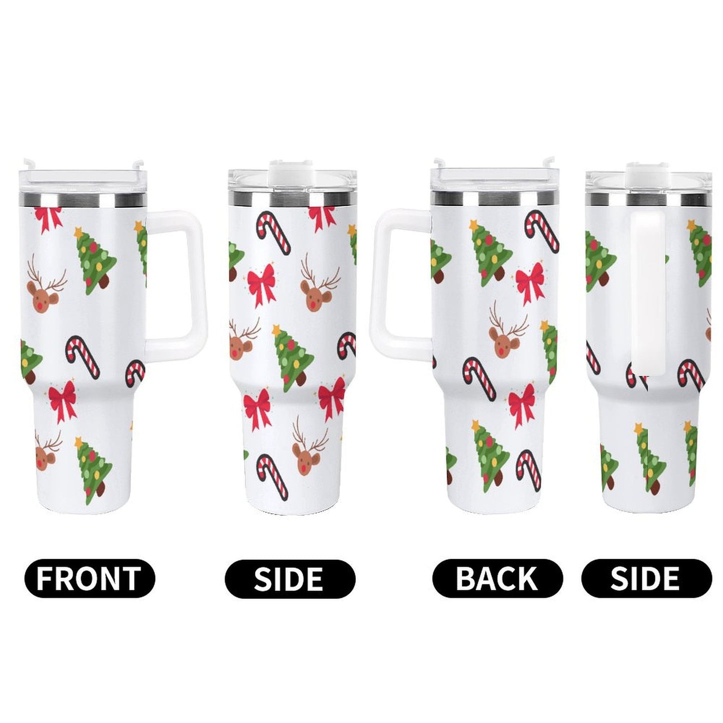 PHDT00087 POD US Local Tumbler 40 oz Large Capacity Car Cup Christmas, Elk, Bow