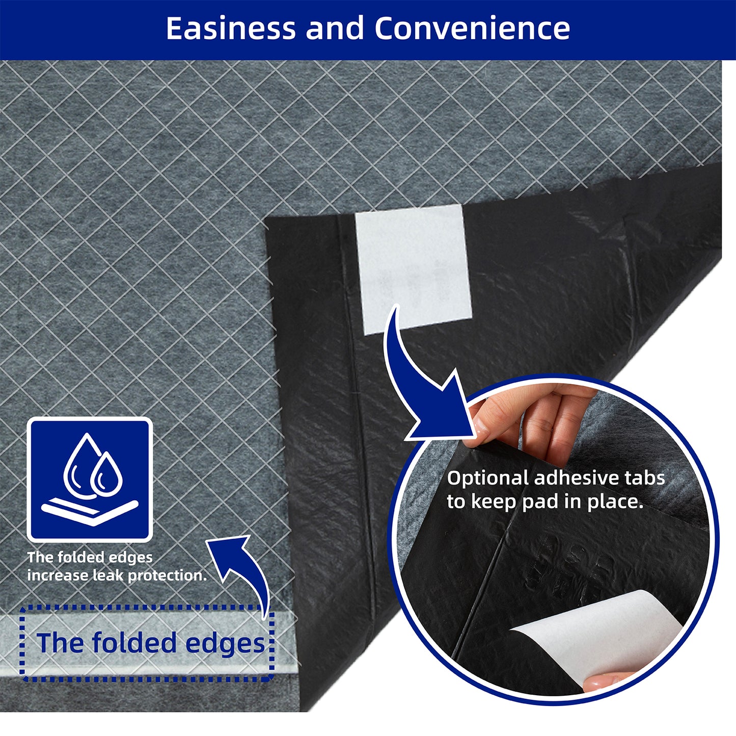 US Local PETMARVEL Disposable Charcoal Puppy Pads Odor Control 24x24 Inches