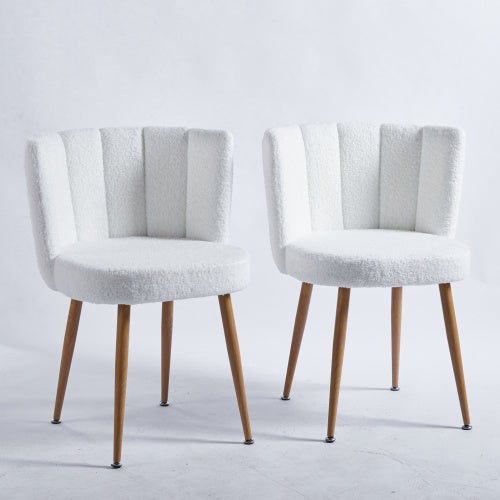 US Local Modern White Dining Chair 2-piece Set