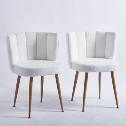 US Local Modern White Dining Chair 2-piece Set