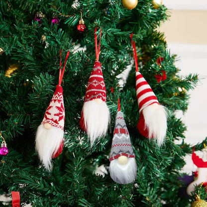 US Local 8 Packs Christmas Gnomes Ornaments Handmade Swedish Gnome Plush Xmas Tree Hanging Decorations Cute Scandinavian Santa Elf For Holiday New Year Home Decor