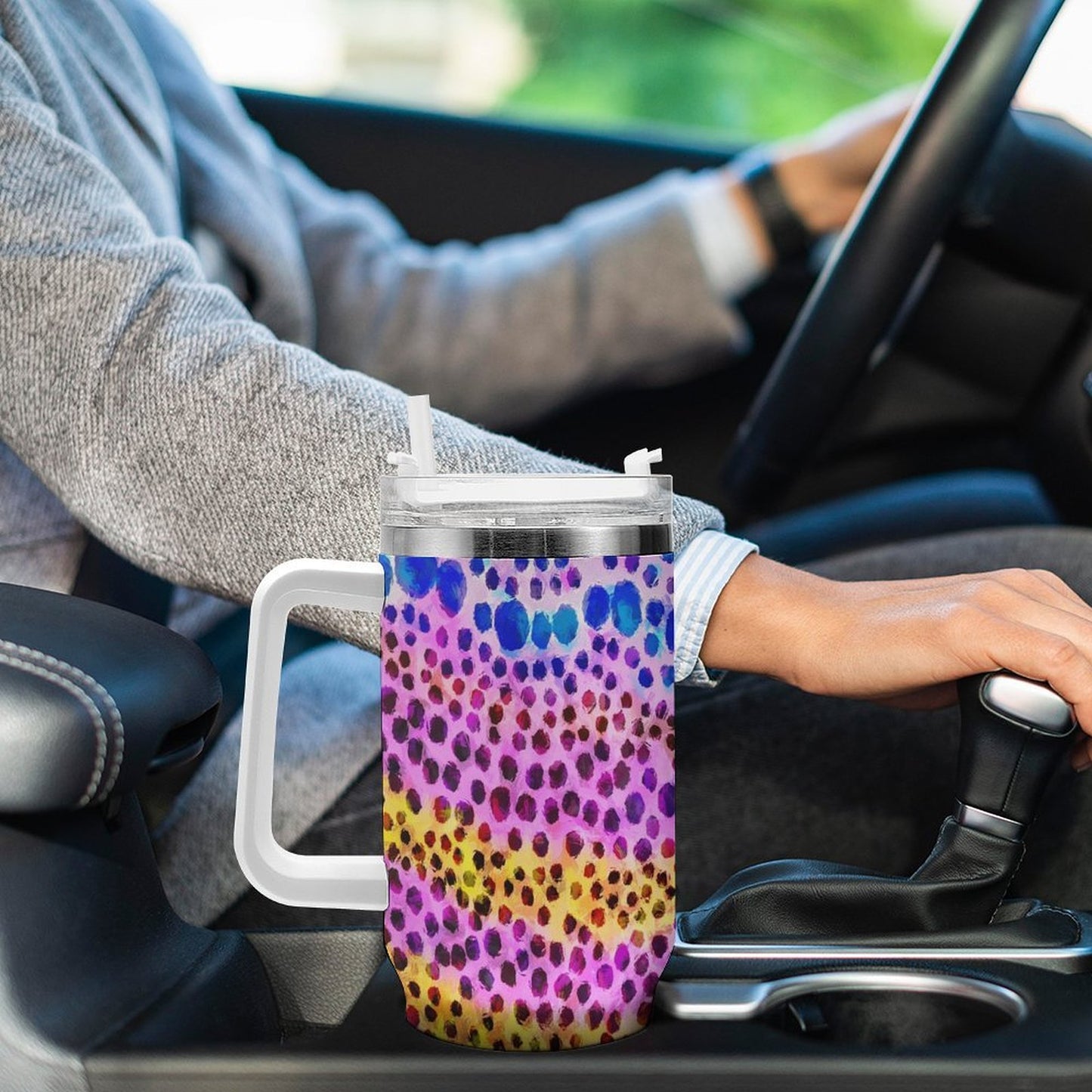 PHDT00399 POD US Local Tumbler 40 oz Large Capacity Car Cup Leopard