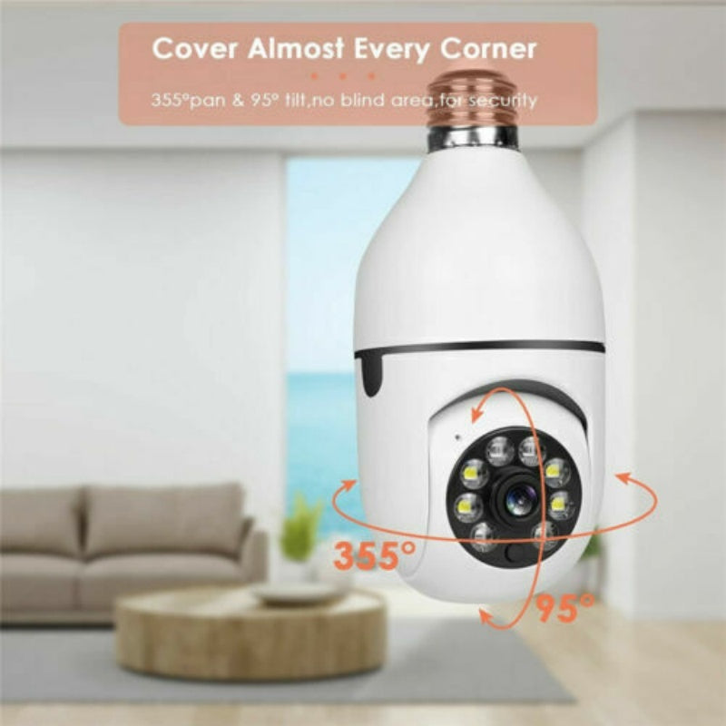 US Local IR E27 Light Bulb Camera 1080P HD Wireless Wifi Smart Home Security Camera