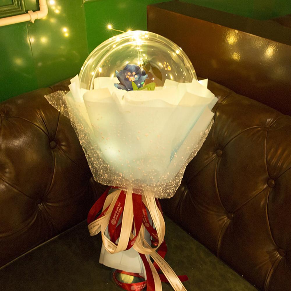 USA Local LED Luminous Balloon Rose Bouquet Transparent Bobo Ball Rose