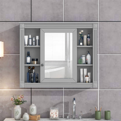 US Local Wall Mounted Bathroom Storage Cabinet Bathroom Wall Cabinet With Mirror