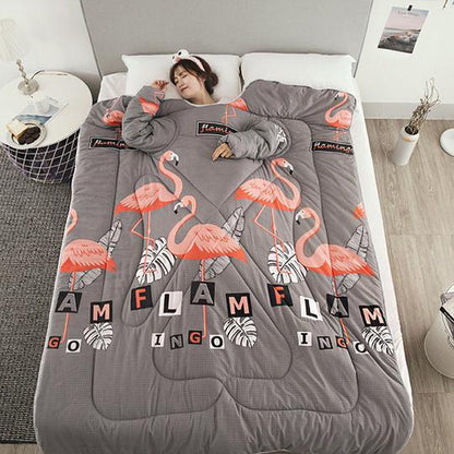 US Local Winter Lazy Quilt with Sleeves