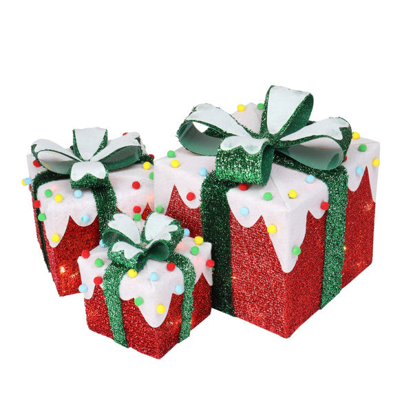 US Local 3pcs60 Iceberg Effect Colored Cotton Balls, Battery Version Not Included, Courtyard Gift Box Decoration