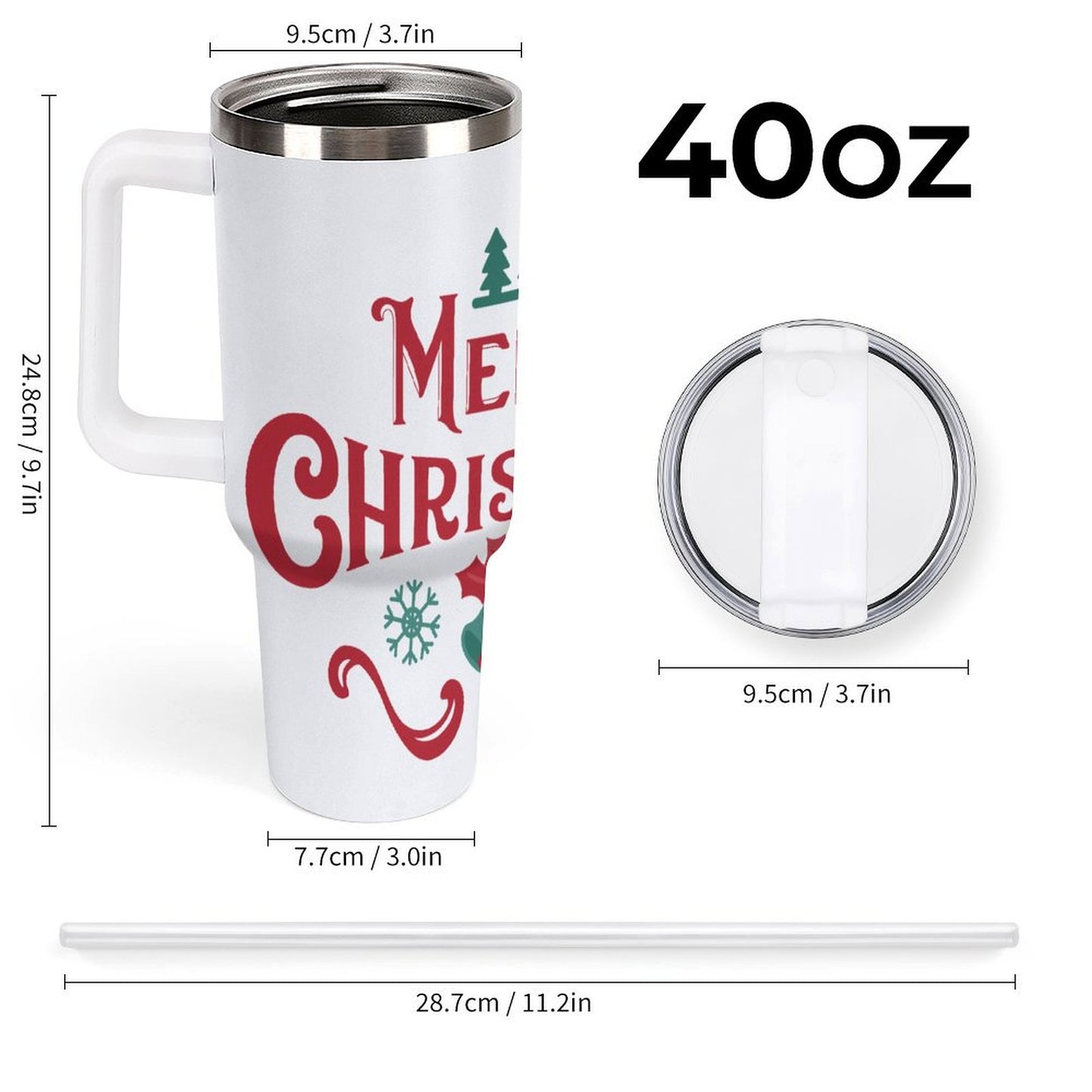 PHDT00160 POD US Local Tumbler 40 oz Large Capacity Car Cup Christmas