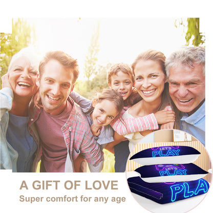 US Local 3 Pieces Neon Game Pattern Comforter Set Ultra Soft Bedding Set