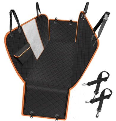 US Local Dog Car Seat Cover View Mesh Pet Carrier Hammock Safety Protector Car Rear Back Seat Mat With Zipper And Pocket For Travel