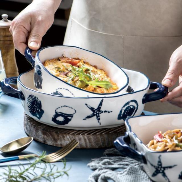 Creative Ceramic Cutlery Household Oven Special Baking Pan