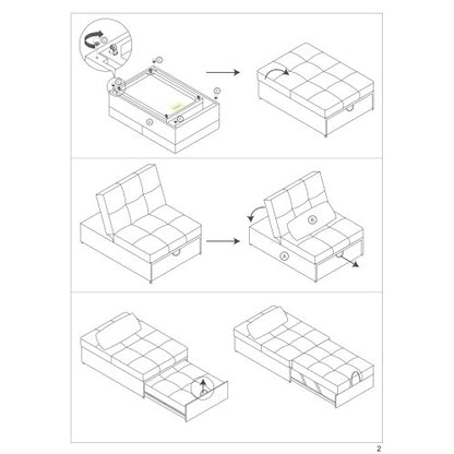 US Local Contemporary Blue Gray Sleeper Sofa Chair Pillow Plush Tufted Seat 1pc Convertible Sofa Chair Sherpa Fabric Couch