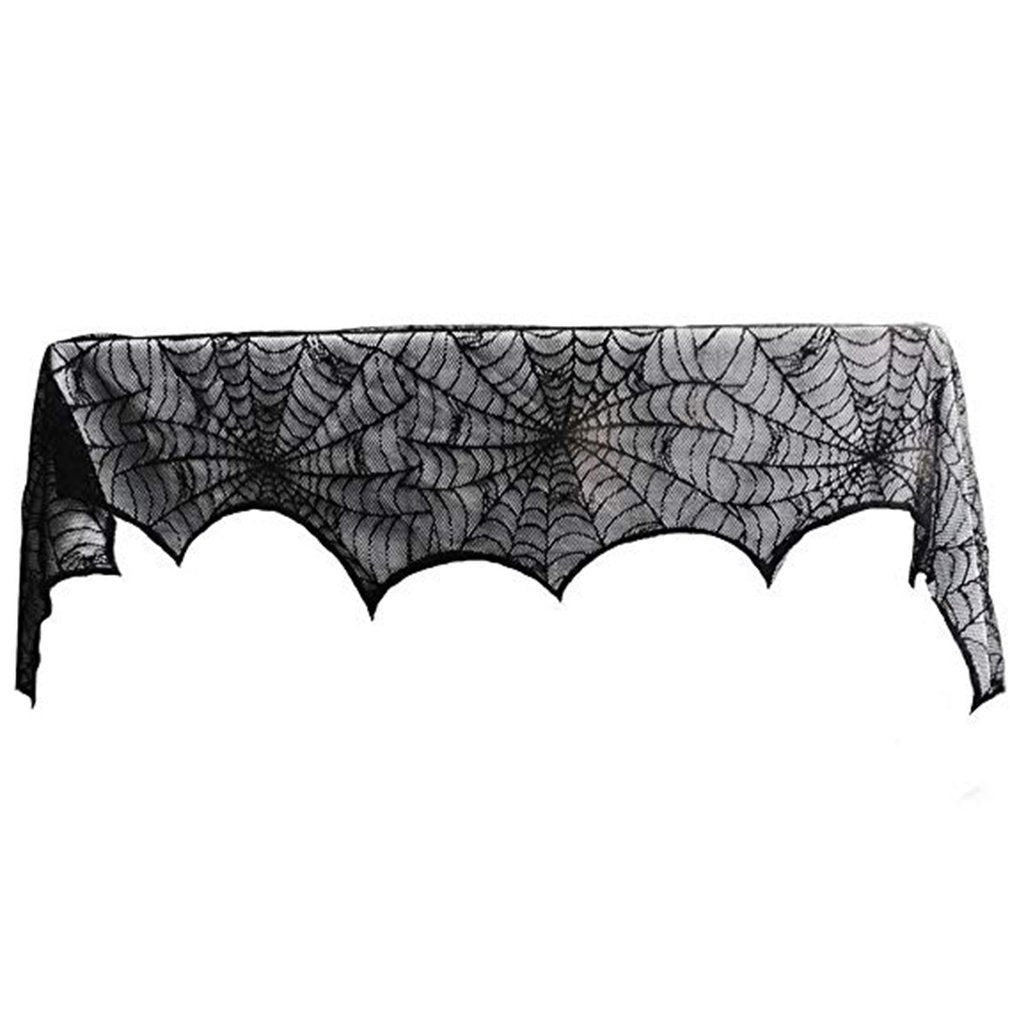 Ghost festival lace tablecloth black spider web tablecloth
