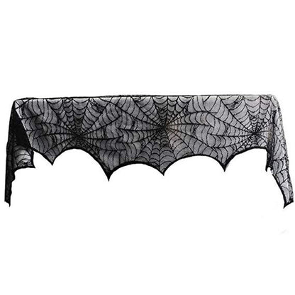 Ghost festival lace tablecloth black spider web tablecloth