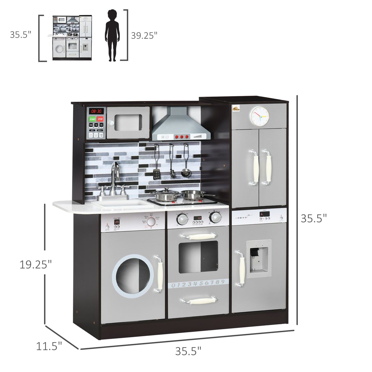 US Local Play Kitchen with Lights Sounds