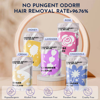 US Local Waxing Kit WUWUVISTA 23 Items Hair Removal Wax Kit With Wax Warmer Waxing Beads For Face, Brazilian, Full Body, Bikini, Sensitiive Skin  Skin Suitable For Plugs Of American, European Specification