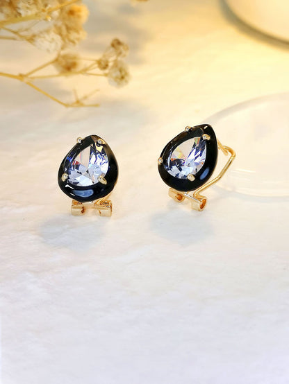 Drop-shaped Inlaid Zircon Women's High-grade Ear Clip
