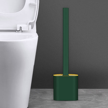 Creative Wall-Mounted Soft Brush With Cover For Toilet Washing