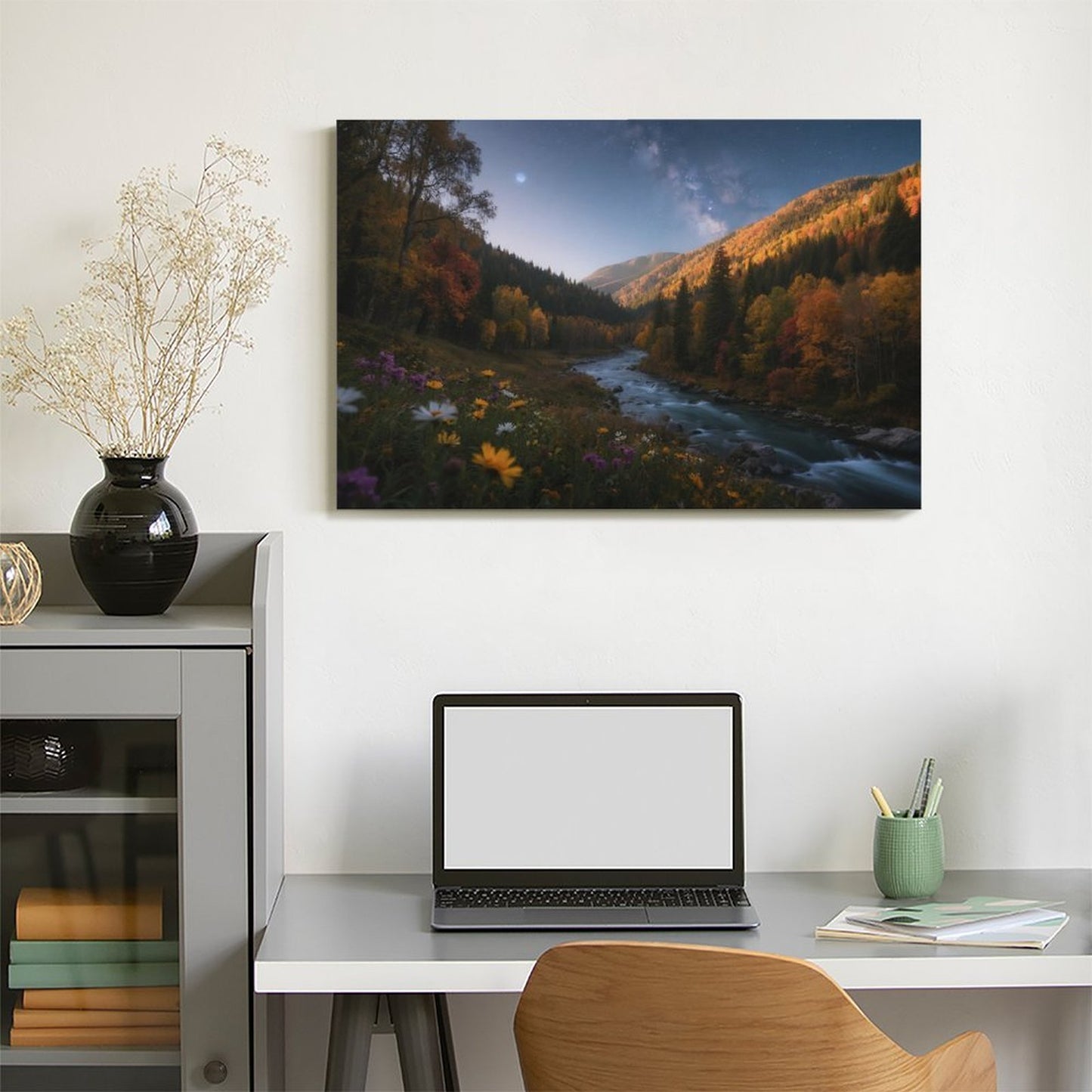 Decorative Interior Frame Painting Mountain-river-starry-autumn-7