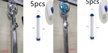 Turbo Propeller Shower Head Water Saving High Preassure Flow 360 Degrees With Fan Extension Showerhead Rainfall With Holder