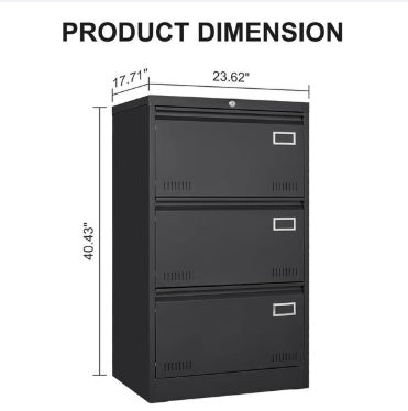 US Local Horizontal File Cabinet With 3 Drawers