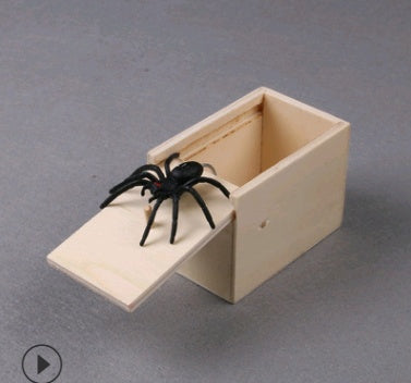 US Local Prank Spider Wooden Scare Box Trick Play Joke Lifelike Surprise April Fools' Day Funny Novelty Toys Gags Practical Gifts